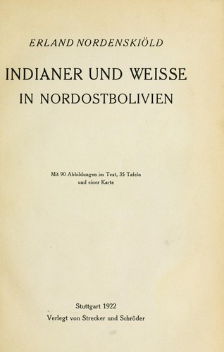 Cover for Indianer und Weisse in Nordostbolivien