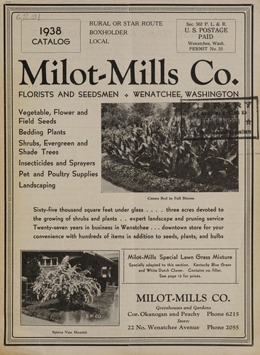 Cover for 1938 catalog