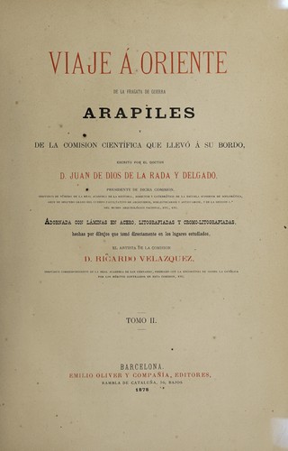 Cover for Viaje a Oriente de la fragata de guerra Arapiles y de la comision científica que llevó á su bordo