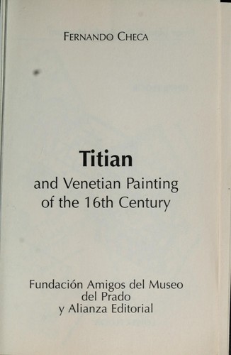 Cover for Titian and Venetian Painting of the 16th Century - Gallery Guide