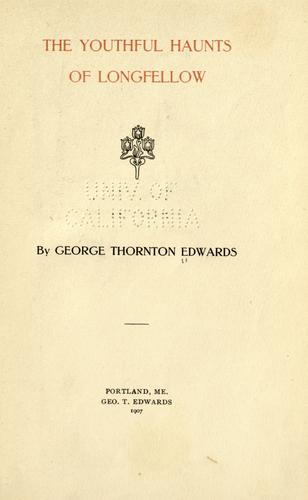 Cover for The youthful haunts of Longfellow
