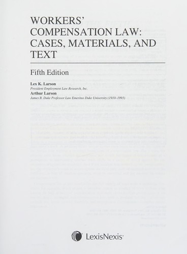 Cover for Workers' compensation law