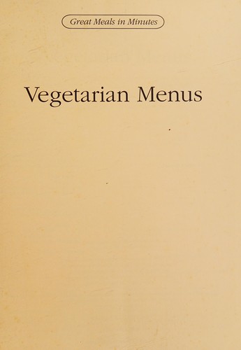 Cover for Vegetarian menus.