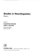 Cover for Studies in Neurolinguistics. Volume 4