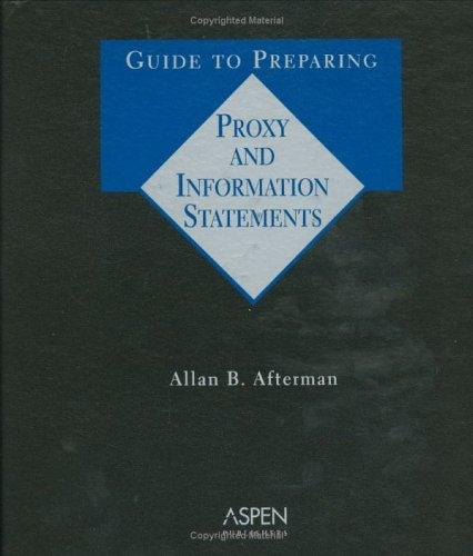 Cover for Guide to preparing proxy and information statements