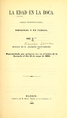 Cover for La edad en la boca