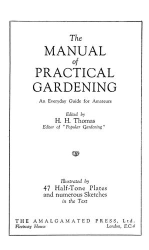 Cover for The manual of practical gardening