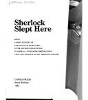 Cover for Sherlock slept here