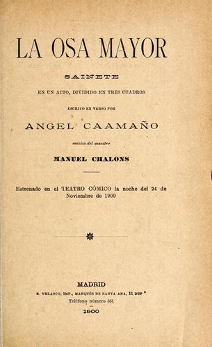 Cover for La osa mayor