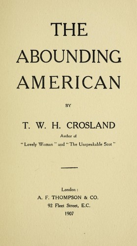Cover for The abounding American