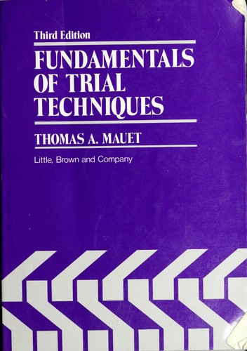 Cover for Fundamentals of trial techniques