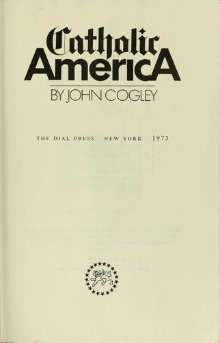 Cover for Catholic America.