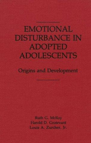 Cover for Emotional disturbance in adopted adolescents