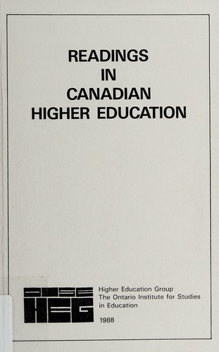 Cover for Readings in Canadian higher education