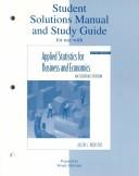 Cover for Student Solutions Manual/Study Guide to accompany Applied Statistics for Business and Economics