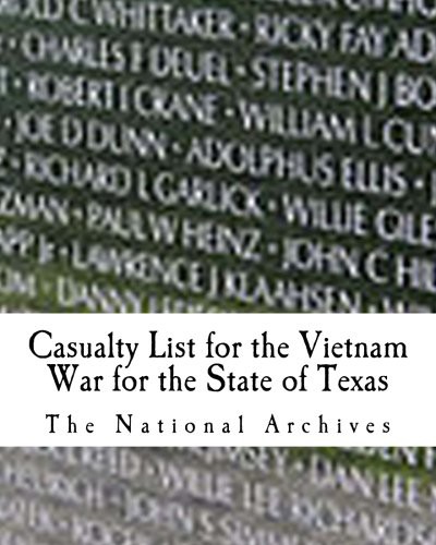 Cover for Casualty List for the Vietnam War for the State of Texas