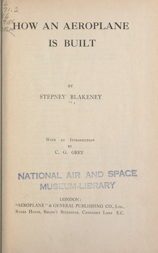 Cover for How an aeroplane is built