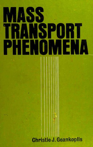 Cover for Mass transport phenomena
