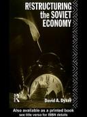 Cover for Restructuring the Soviet economy
