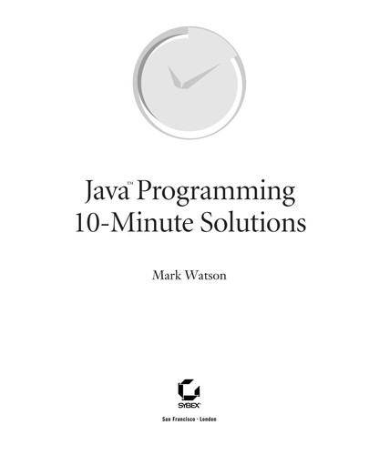 Cover for Java programming 10-minute solutions