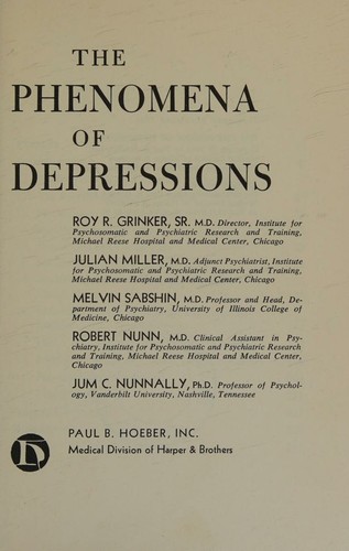Cover for The phenomena of depressions