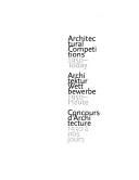 Cover for Architectural competitions =