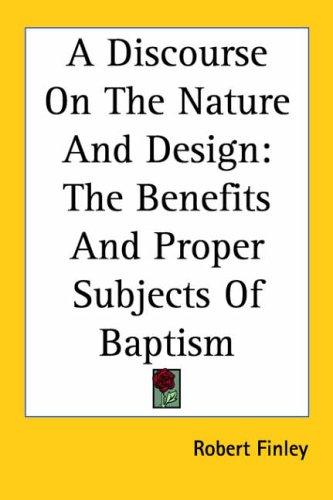 Cover for A Discourse on the Nature And Design