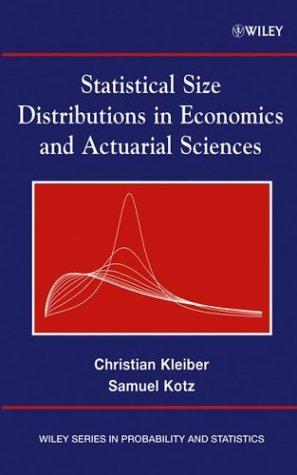 Cover for Statistical Size Distributions in Economics and Actuarial Sciences