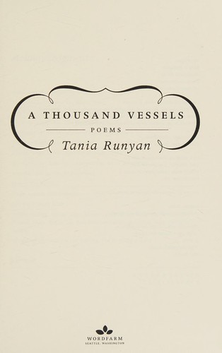 Cover for A thousand vessels