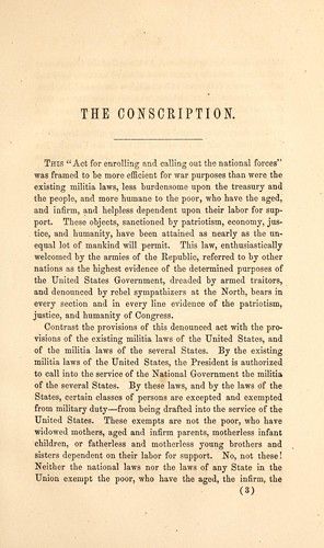 Cover for The conscription