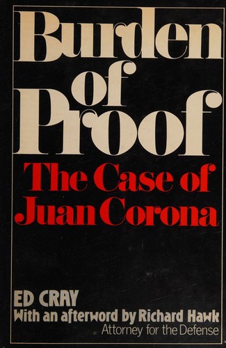 Cover for Burden of proof
