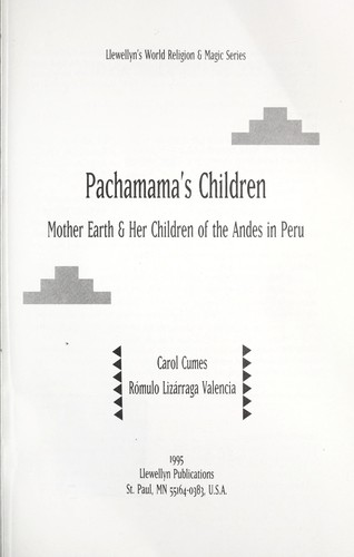 Cover for Pachamama's children