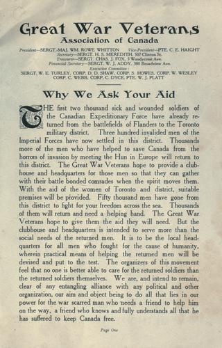 Cover for Why we ask you aid. --