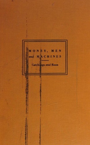 Cover for Money, men, and machines