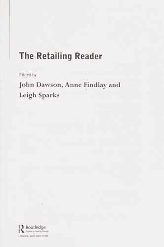 Cover for The retailing reader