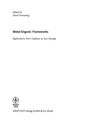Cover for Metal-organic frameworks