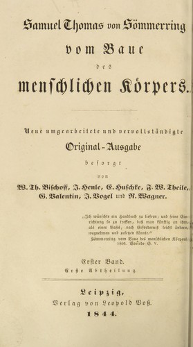 Cover for Vom Baue des menschlichen K©œrpers