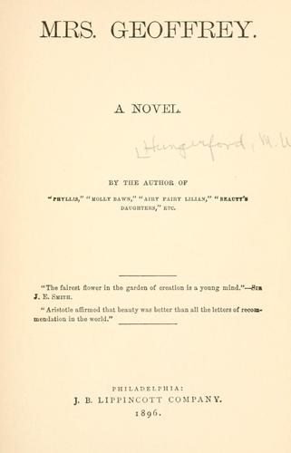 Cover for Mrs. Geoffrey.