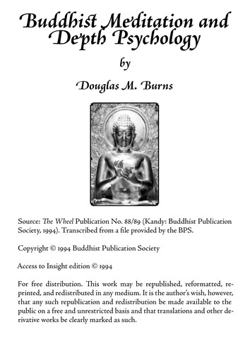 Cover for Buddhist Meditation & Depth Psychology