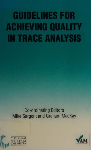 Cover for Guidelines for Achieving Quality in Trace Analysis