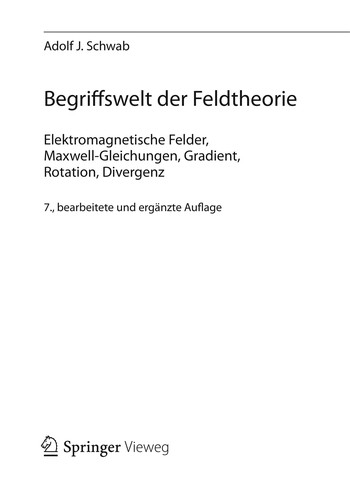 Cover for Begriffswelt der Feldtheorie