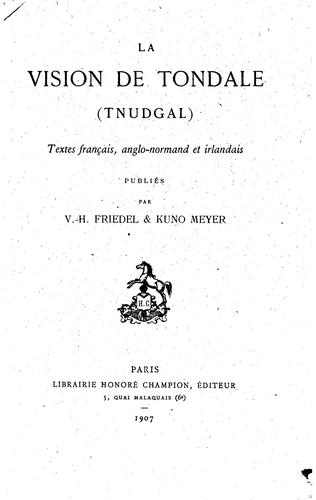 Cover for La vision de Tondale (Tnudgal)