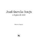 Cover for José García Ocejo o el gozo de vivir