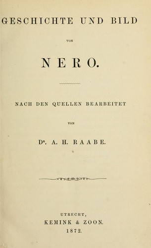 Cover for Geschichte und Bild von Nero