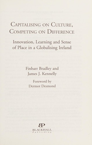Cover for Capitalising on culture, competing on difference