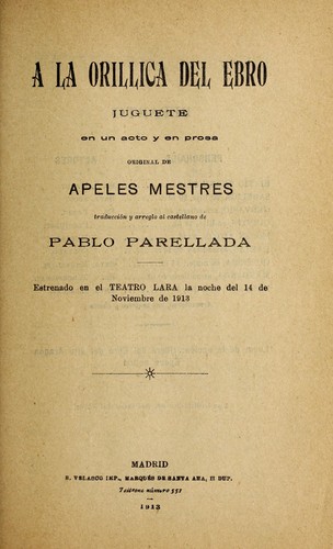 Cover for A la orillica del Ebro