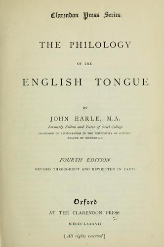 Cover for The philology of the English tongue.