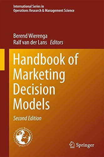 Cover for Handbook of Marketing Decision Models
