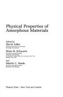 Cover for Physical properties of amorphous materials