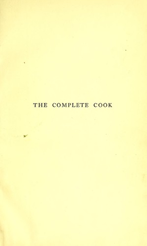 Cover for The complete cook
